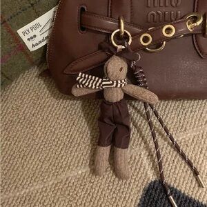 Brown Rabbit Keychain Bag Charms